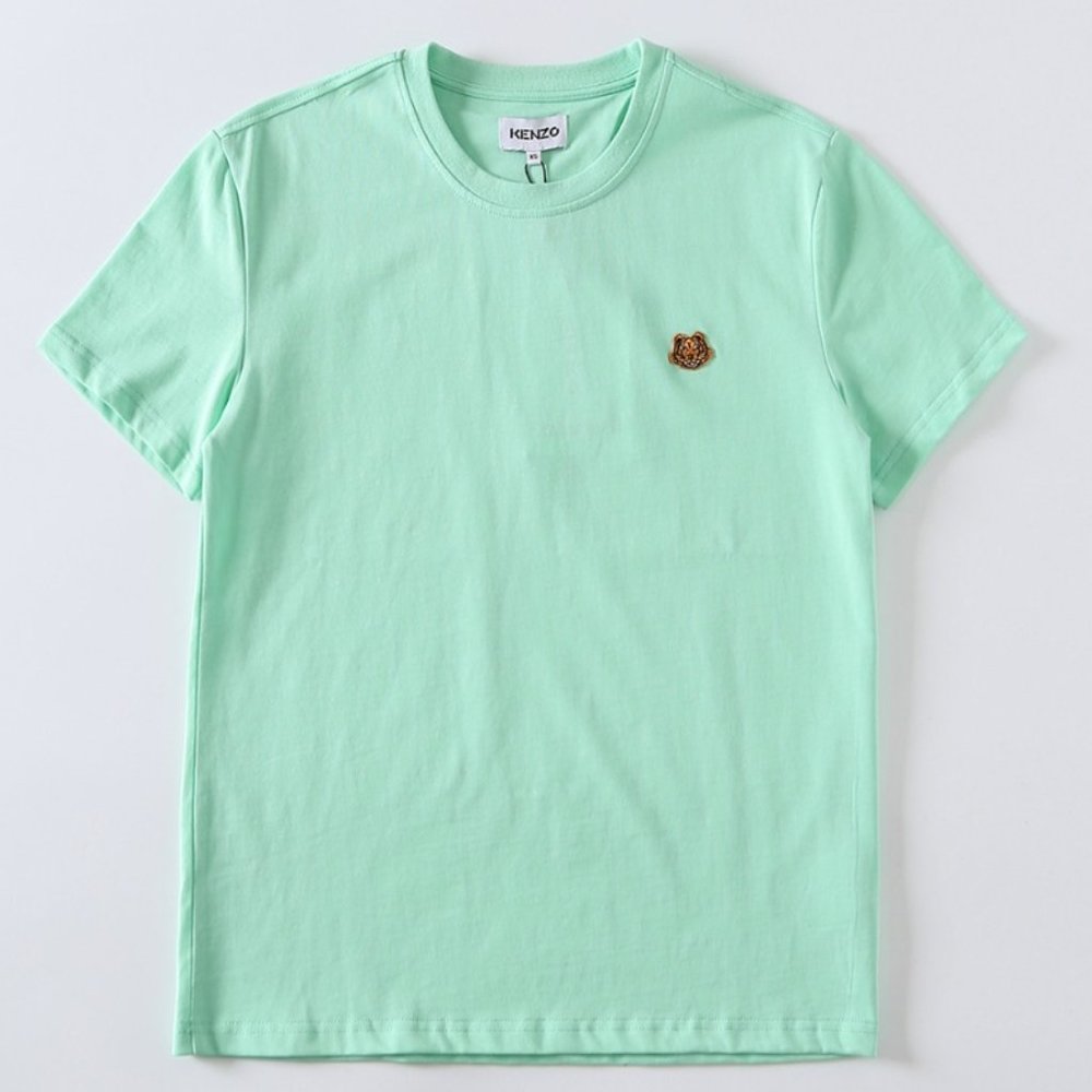 KENZO spring and summer new tiger head embroidery logo short-sleeved T-shirt